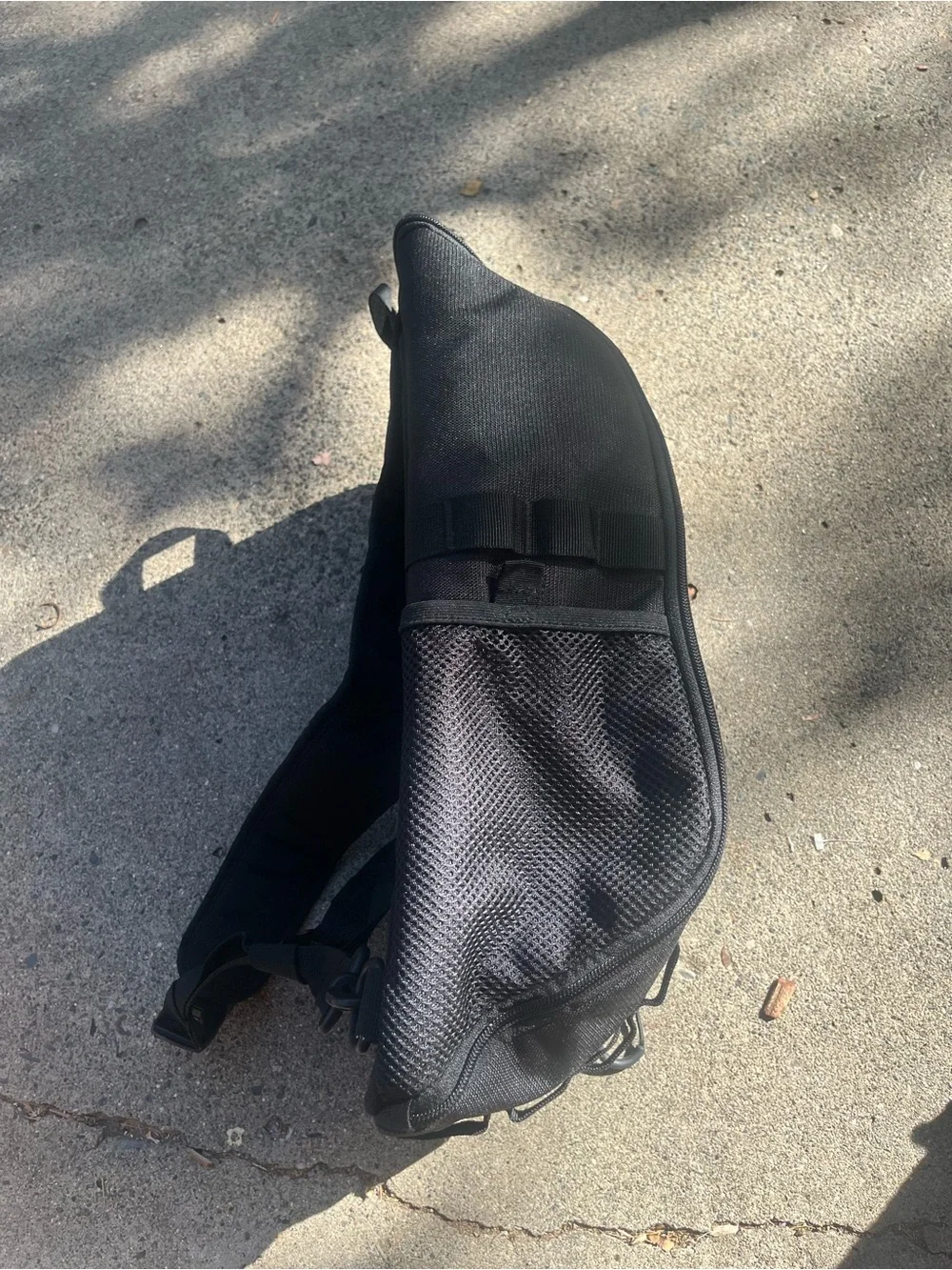 Oakley Black Backpack Sling Bag with Blue Accent - Tactical Style